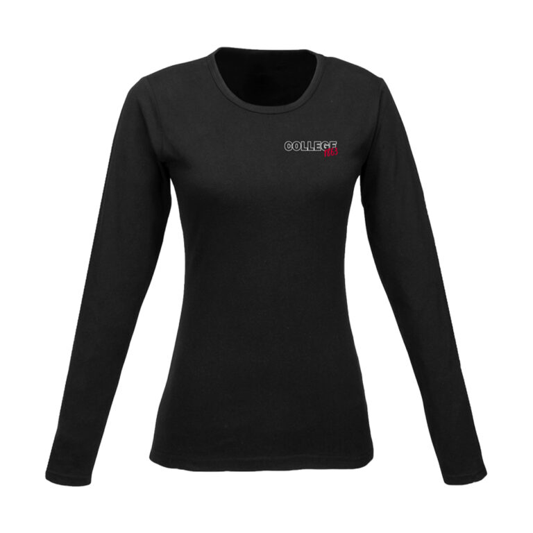 Maritzburg College Ladies Long Sleeve T-Shirt Black