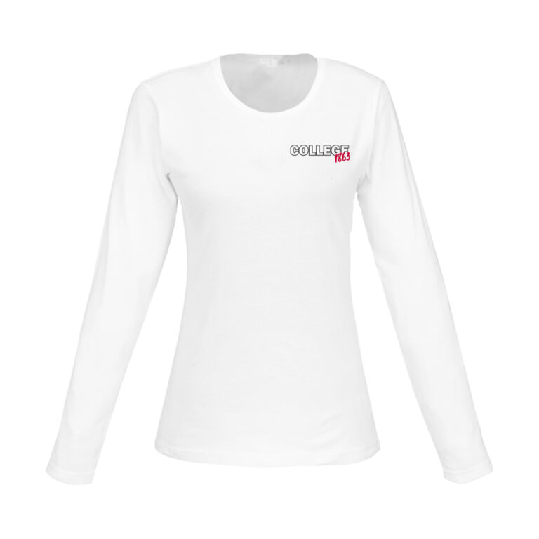 Maritzburg College Ladies Long Sleeve T-Shirt White