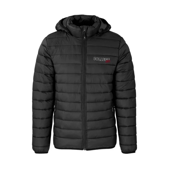 Maritzburg College Mens Puffer Hooded Jacket Black