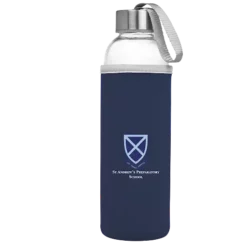 St Andrew's Prep Glass Water Bottle with Sleeve